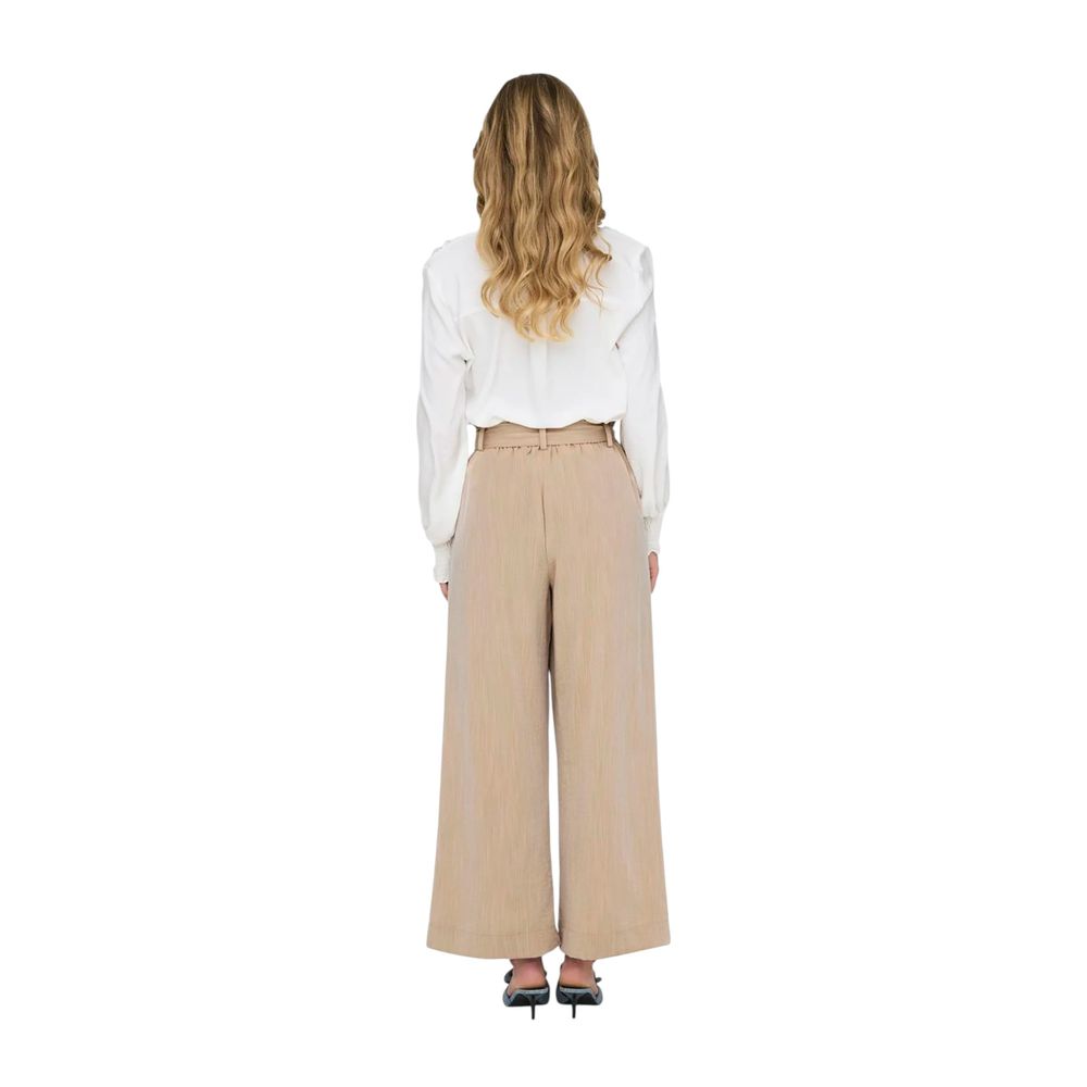 Beige Viscose Pant - ventzia