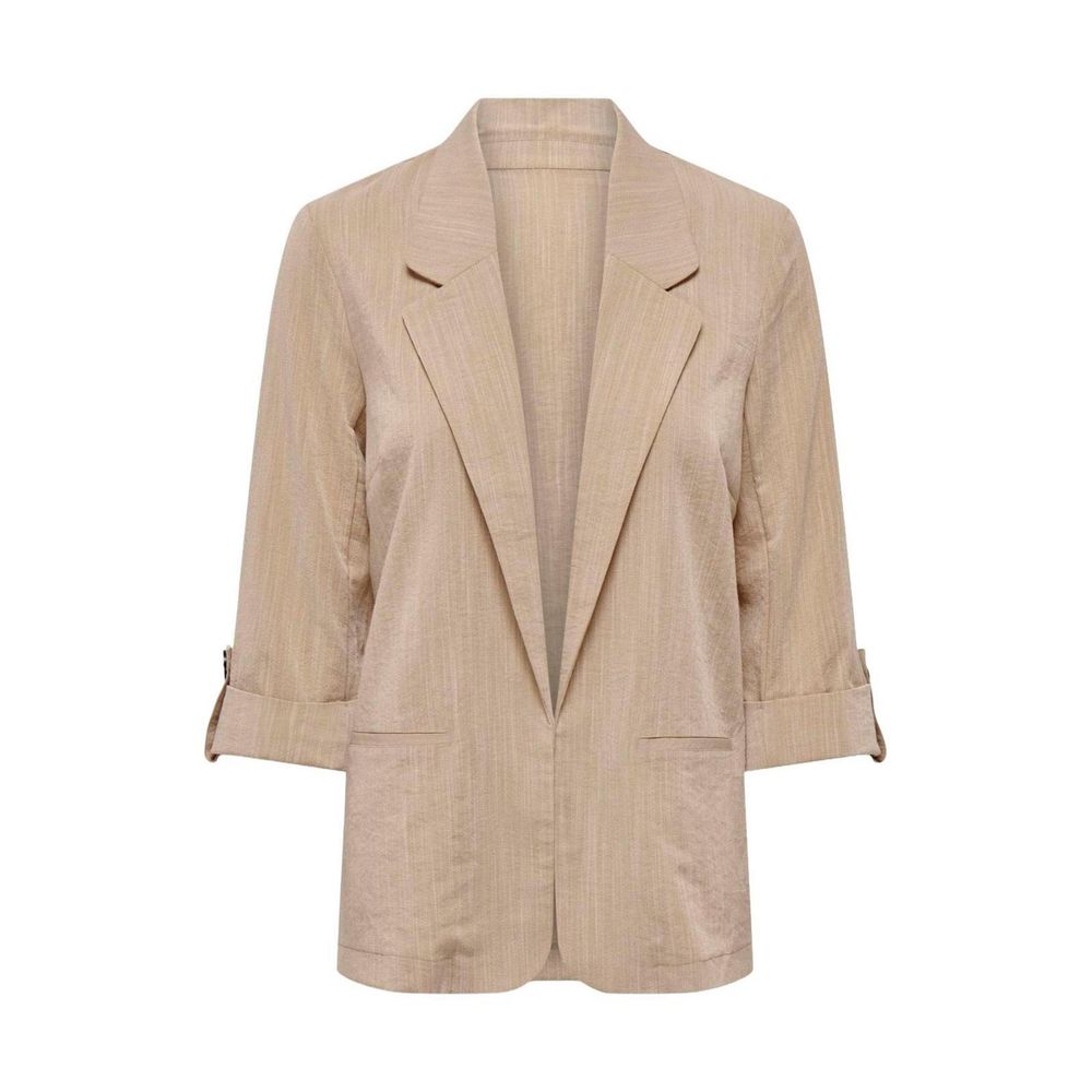 Beige Viscose Blazer - ventzia