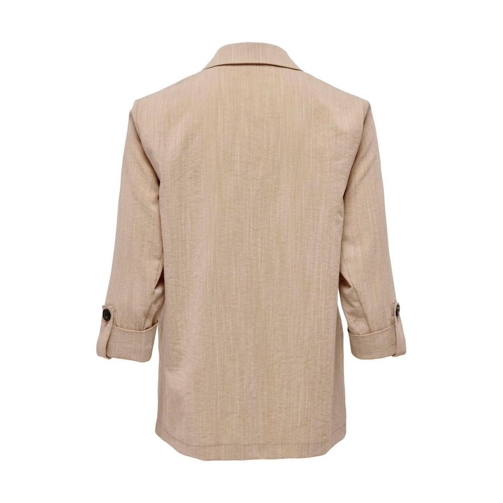 Beige Viscose Blazer - ventzia