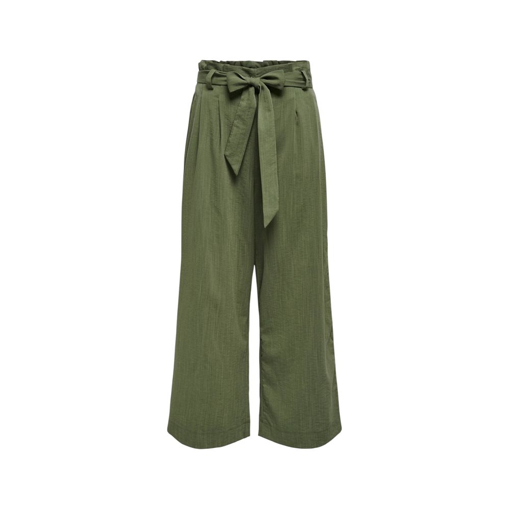 Green Viscose Casual Pants - ventzia
