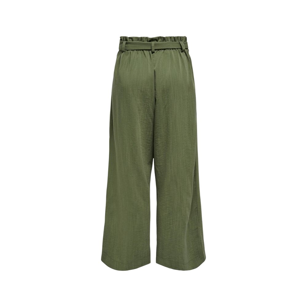 Green Viscose Casual Pants - ventzia