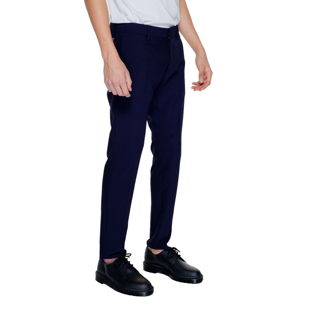 Blue Polyester Pant - ventzia