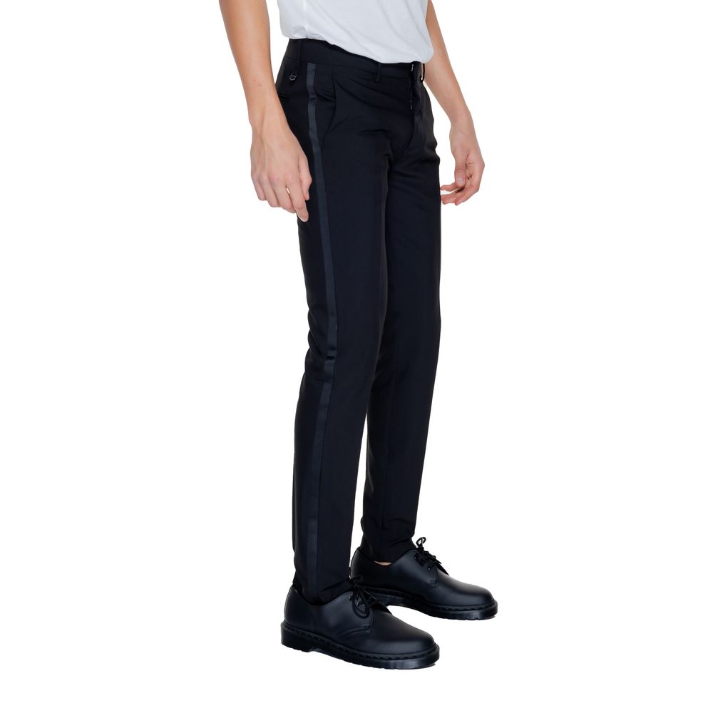 Black Polyester Pant - ventzia