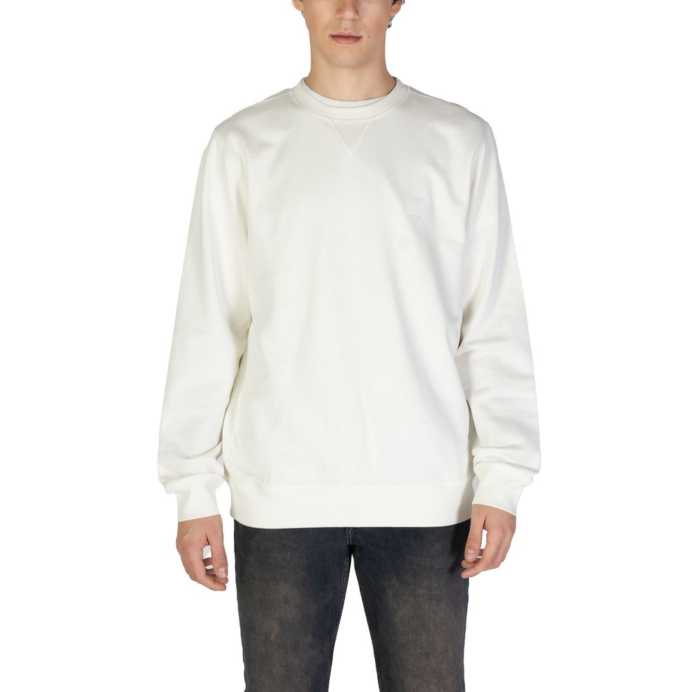 White Cotton Sweatshirt - ventzia