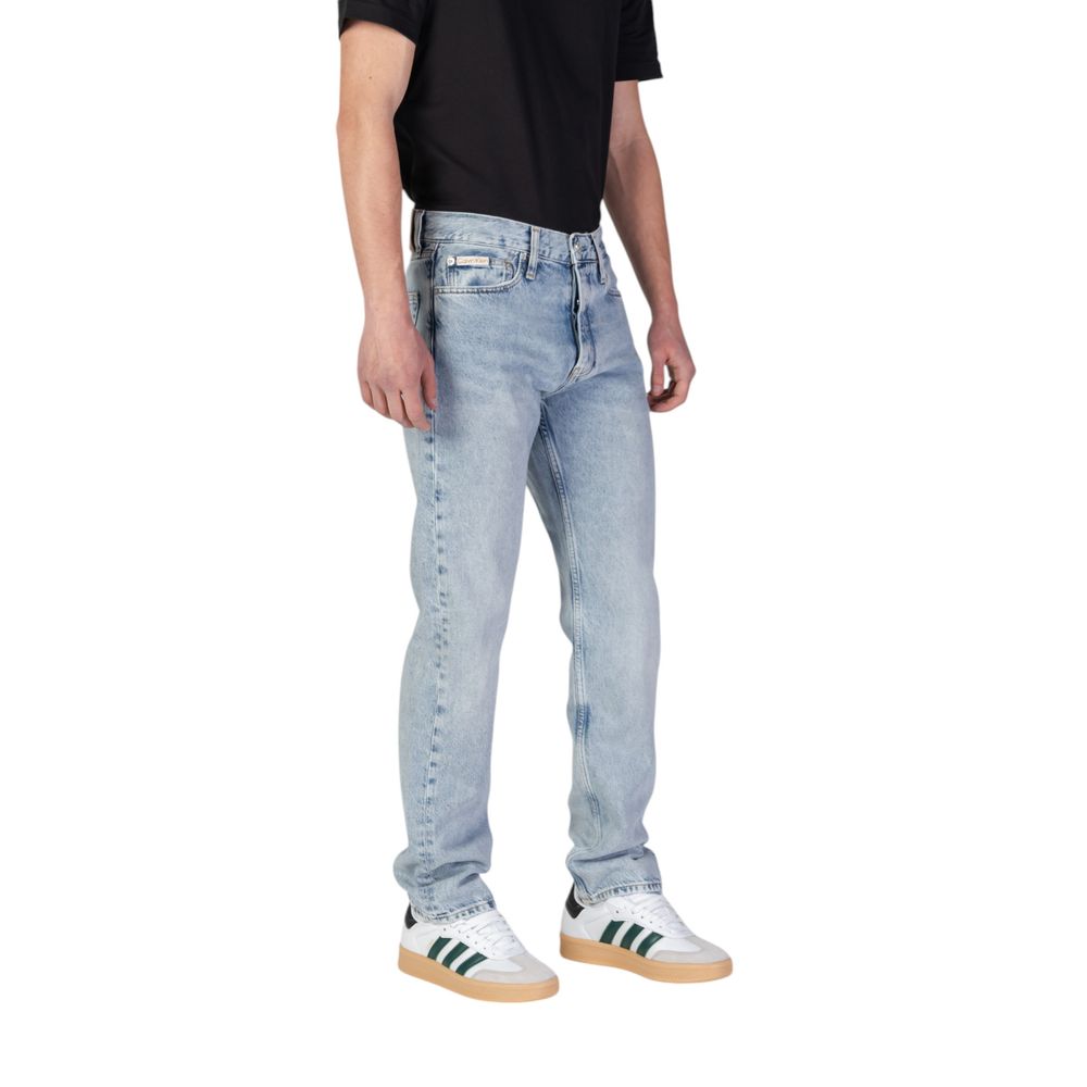 Light Blue Organic Cotton Relaxed Fit Jeans - ventzia