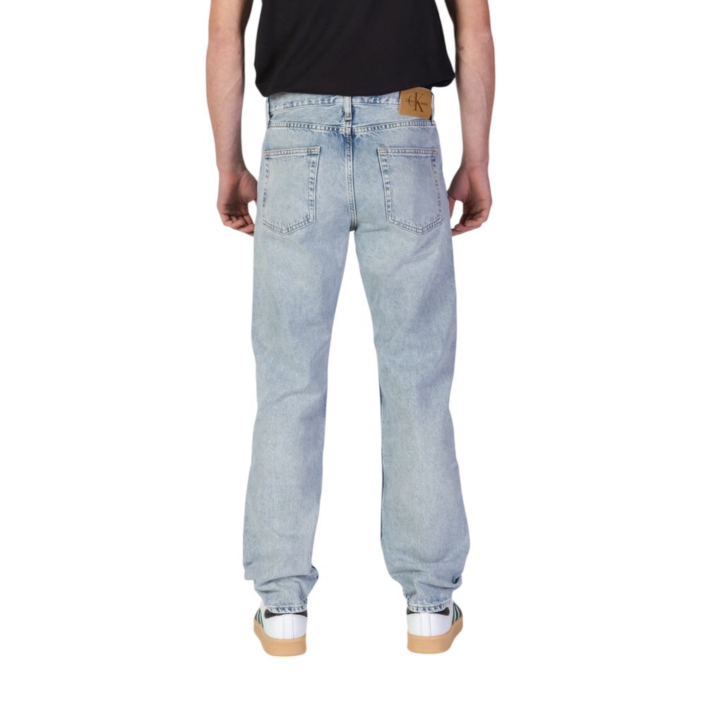 Light Blue Organic Cotton Relaxed Fit Jeans - ventzia