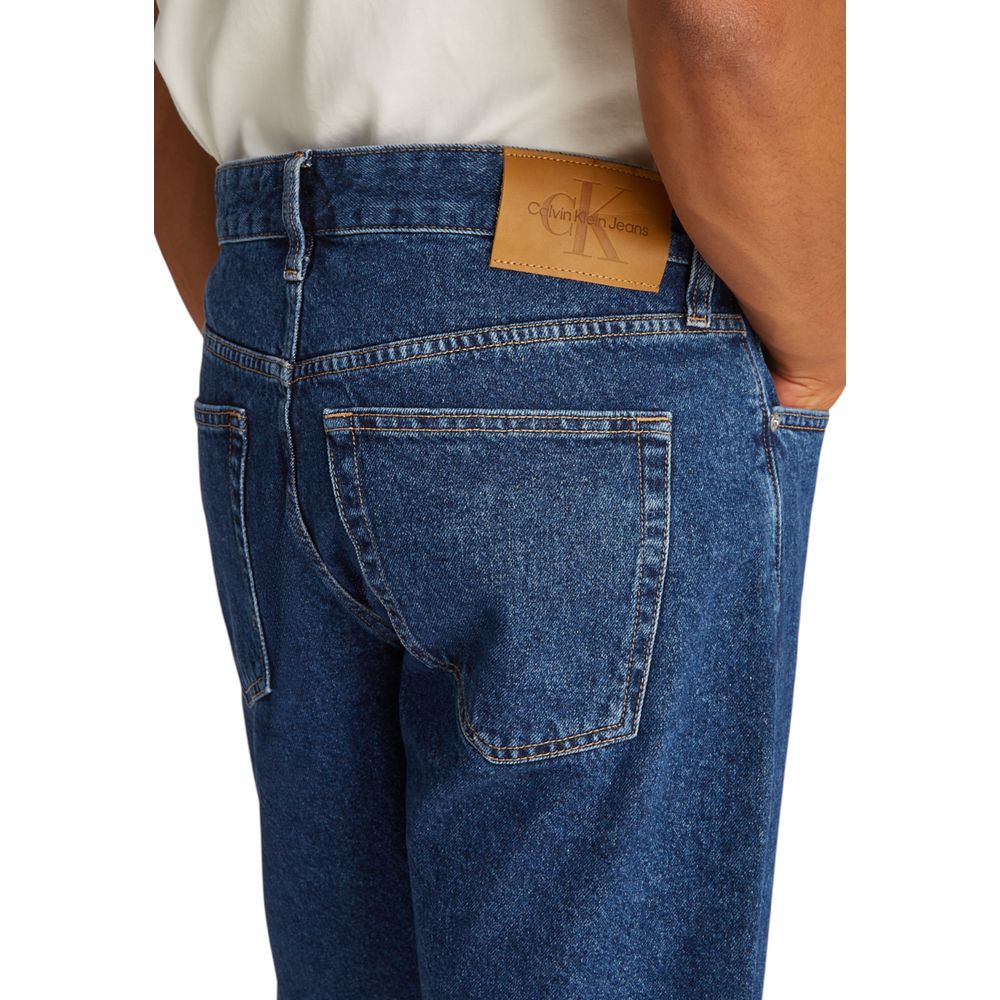 Blue Cotton Bermuda Shorts