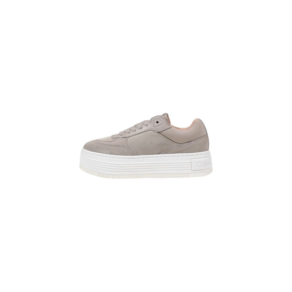 Beige Recycled Cotton Platform Sneakers