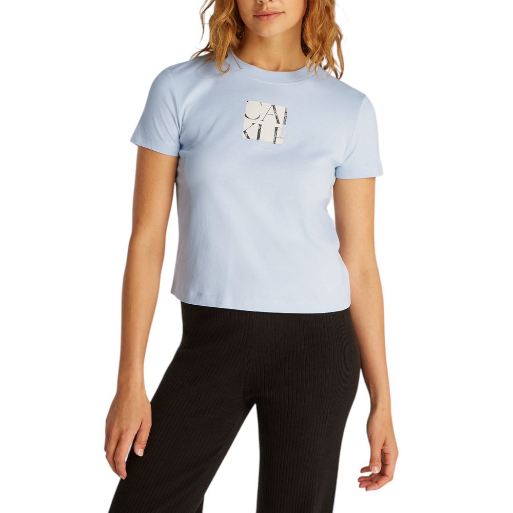 Blue Recycled Cotton T-Shirt - ventzia