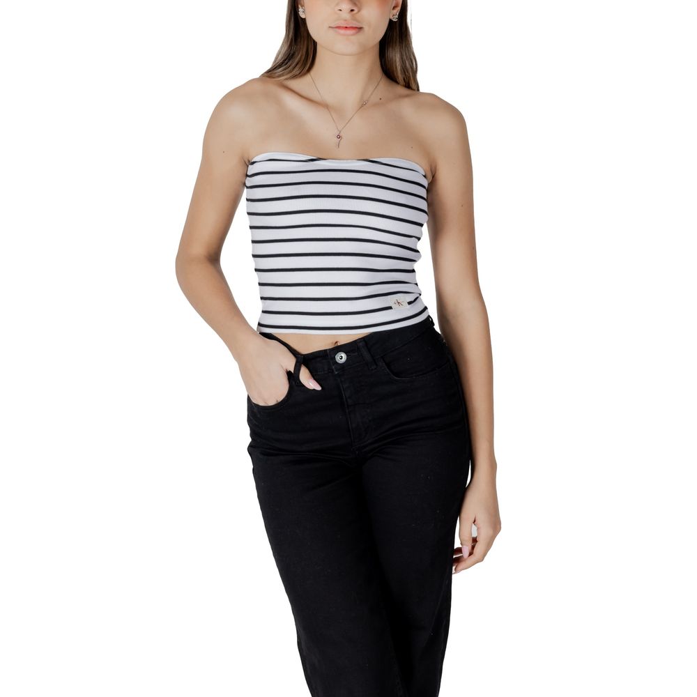 White Recycled Cotton Top - ventzia