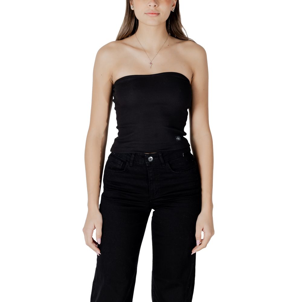 Black Recycled Cotton Top - ventzia