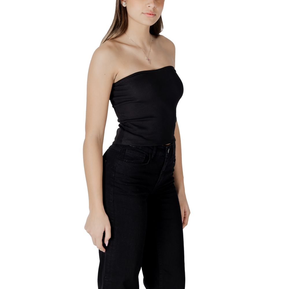 Black Recycled Cotton Top - ventzia