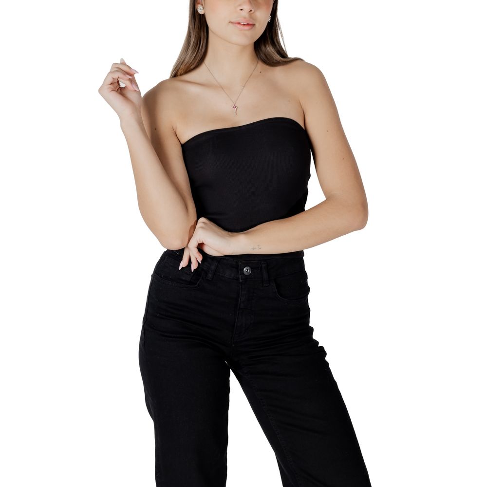 Black Recycled Cotton Top - ventzia