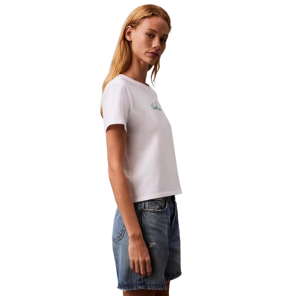 White Recycled Cotton T-Shirt - ventzia