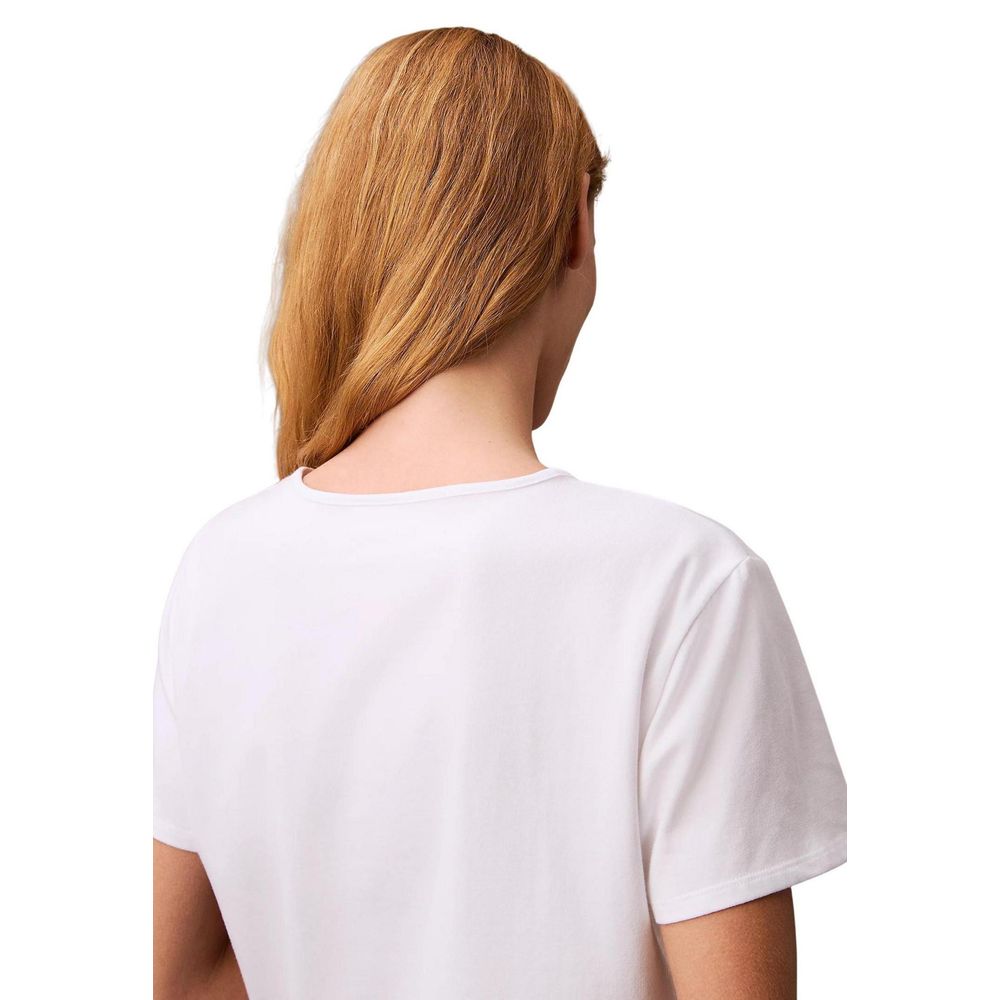White Recycled Cotton T-Shirt - ventzia