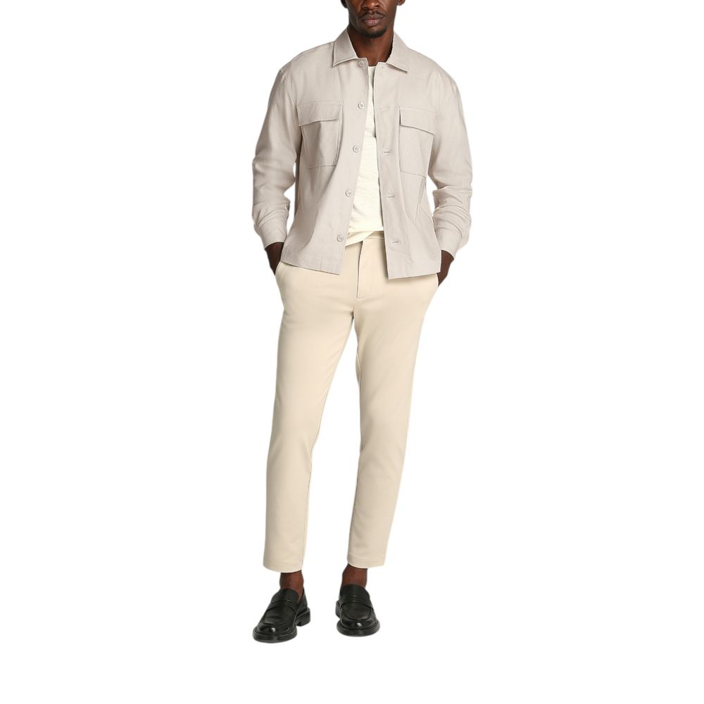 Beige Lyocell Coat - ventzia