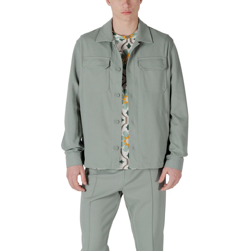 Green Polyester Shirt - ventzia