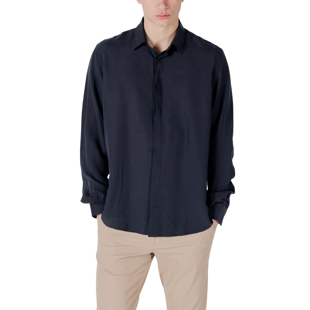 Blue Lyocell Shirt - ventzia