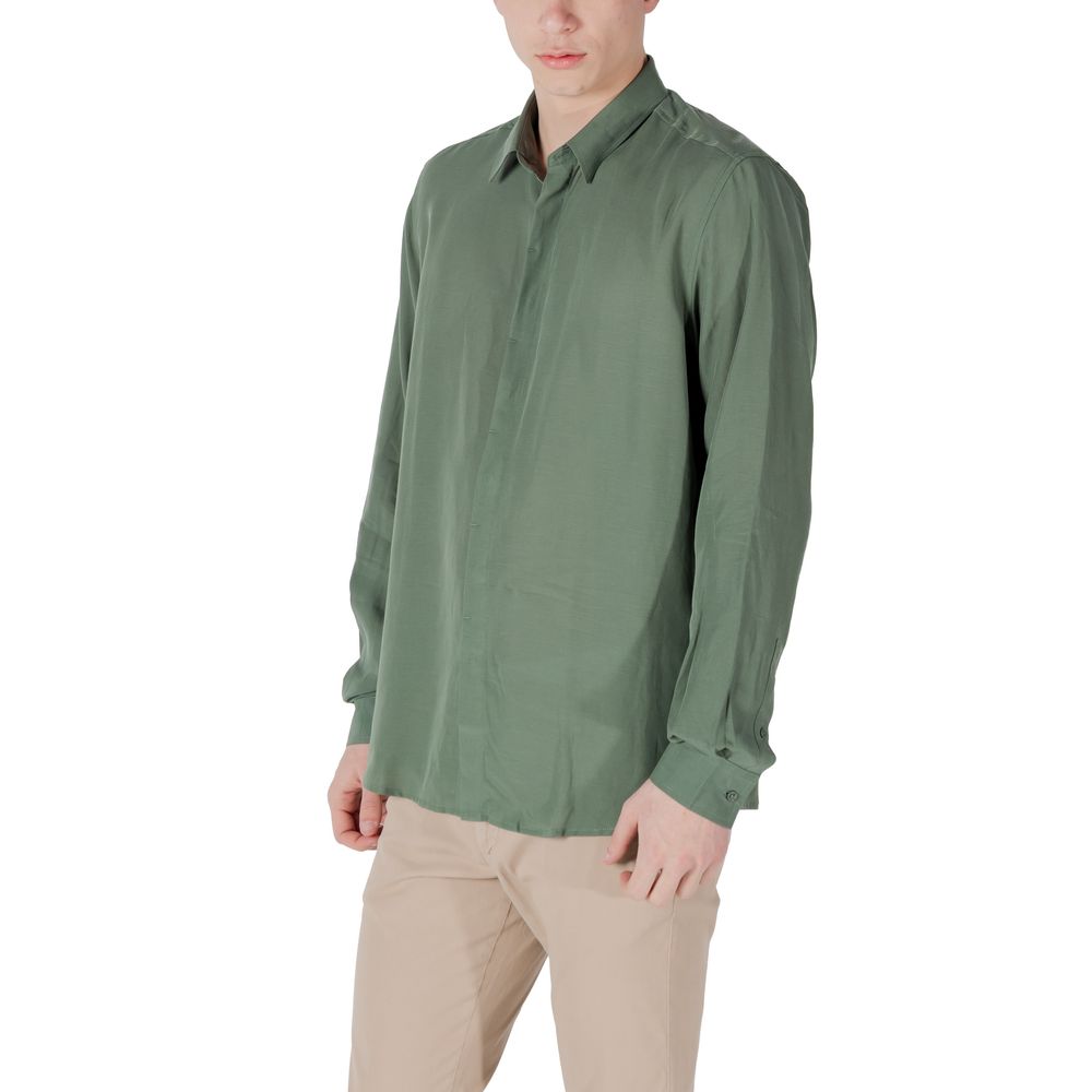 Green Lyocell Shirt - ventzia