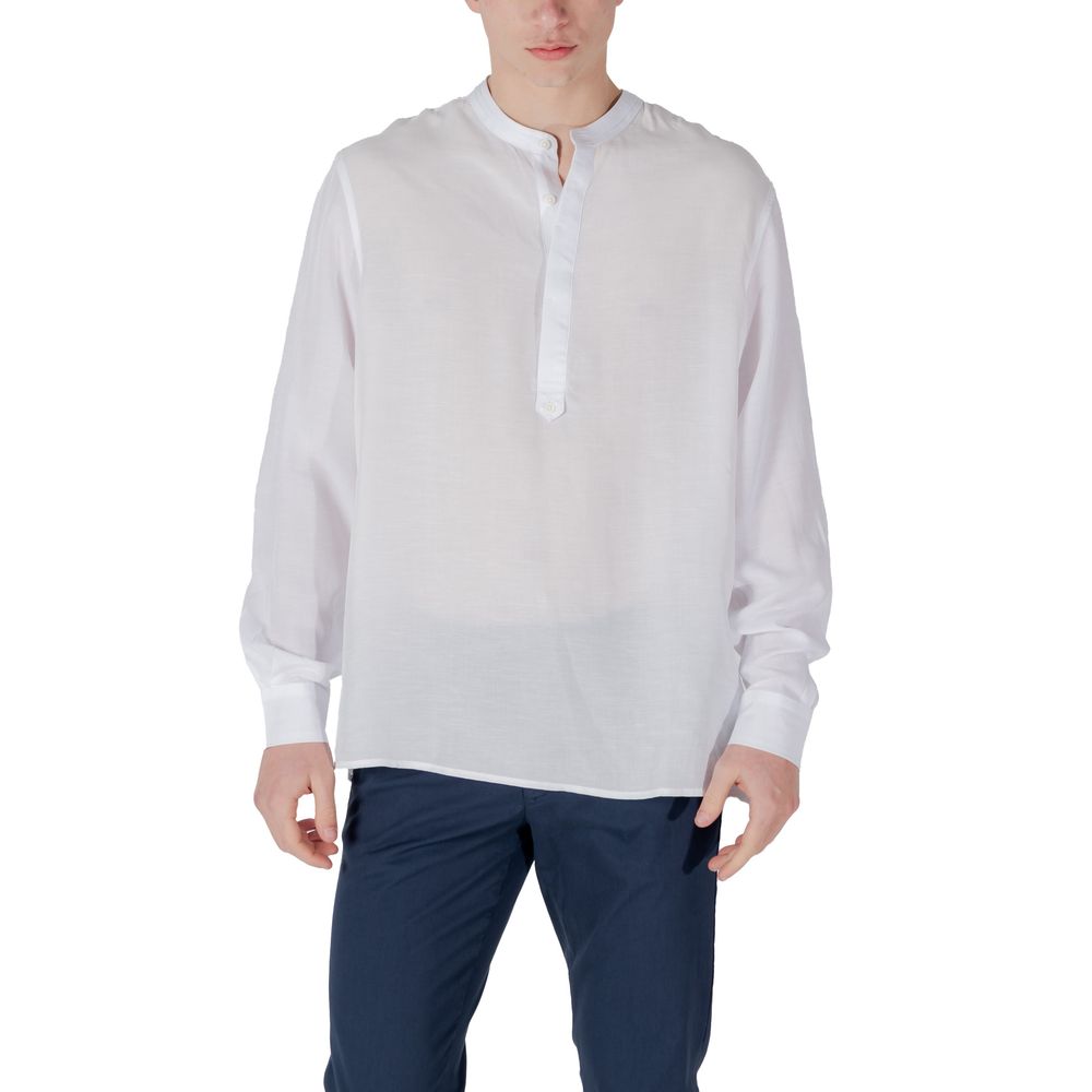 White Lyocell Shirt - ventzia