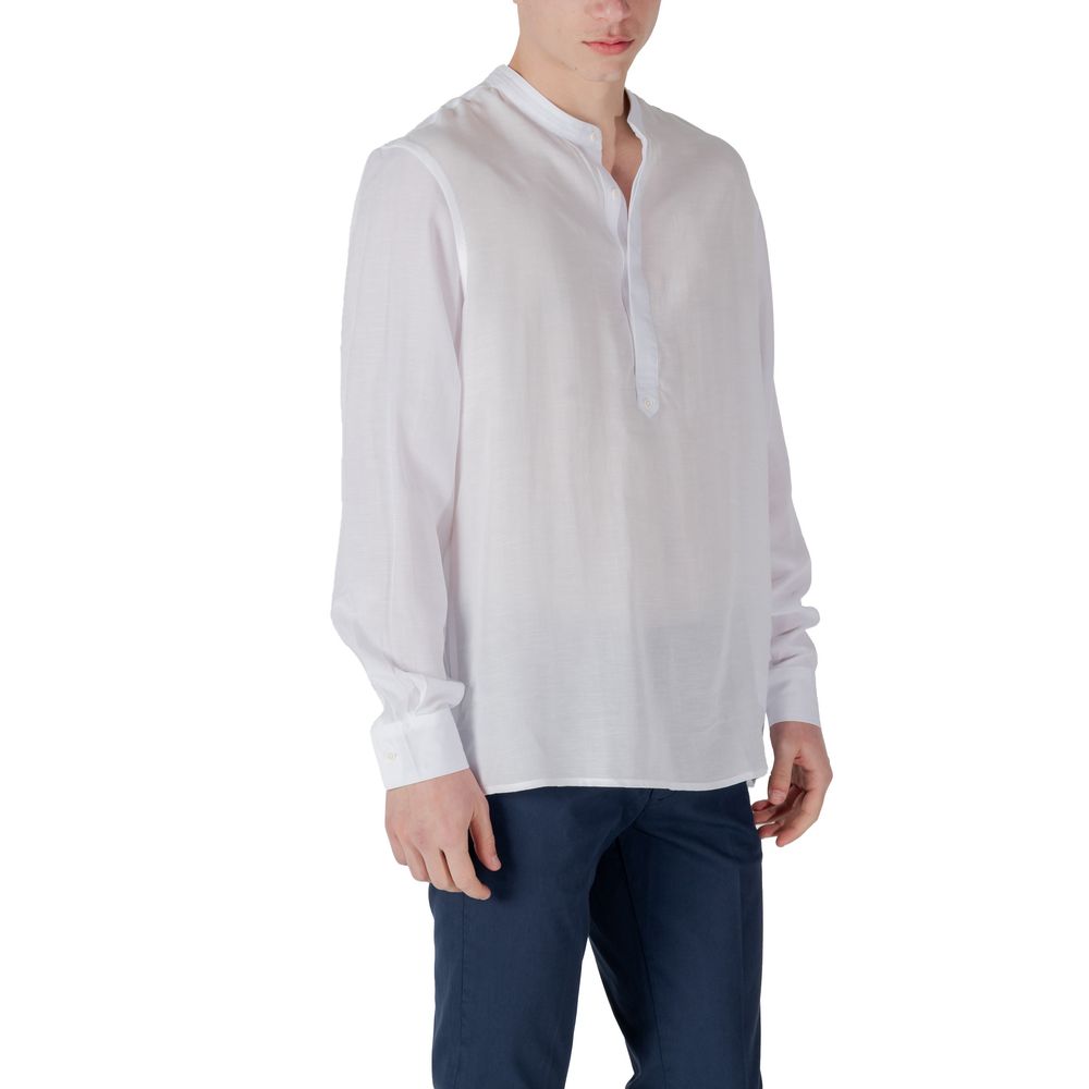 White Lyocell Shirt - ventzia