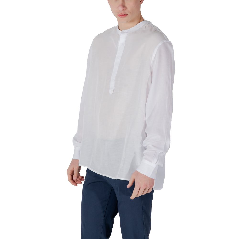 White Lyocell Shirt - ventzia