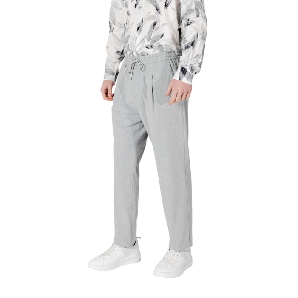 Gray Polyester Pant - ventzia