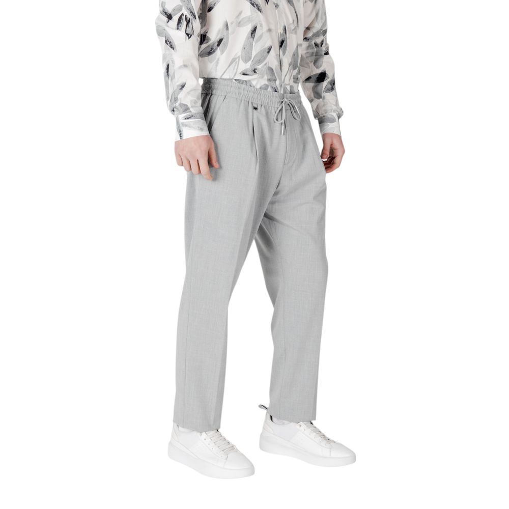 Gray Polyester Pant - ventzia