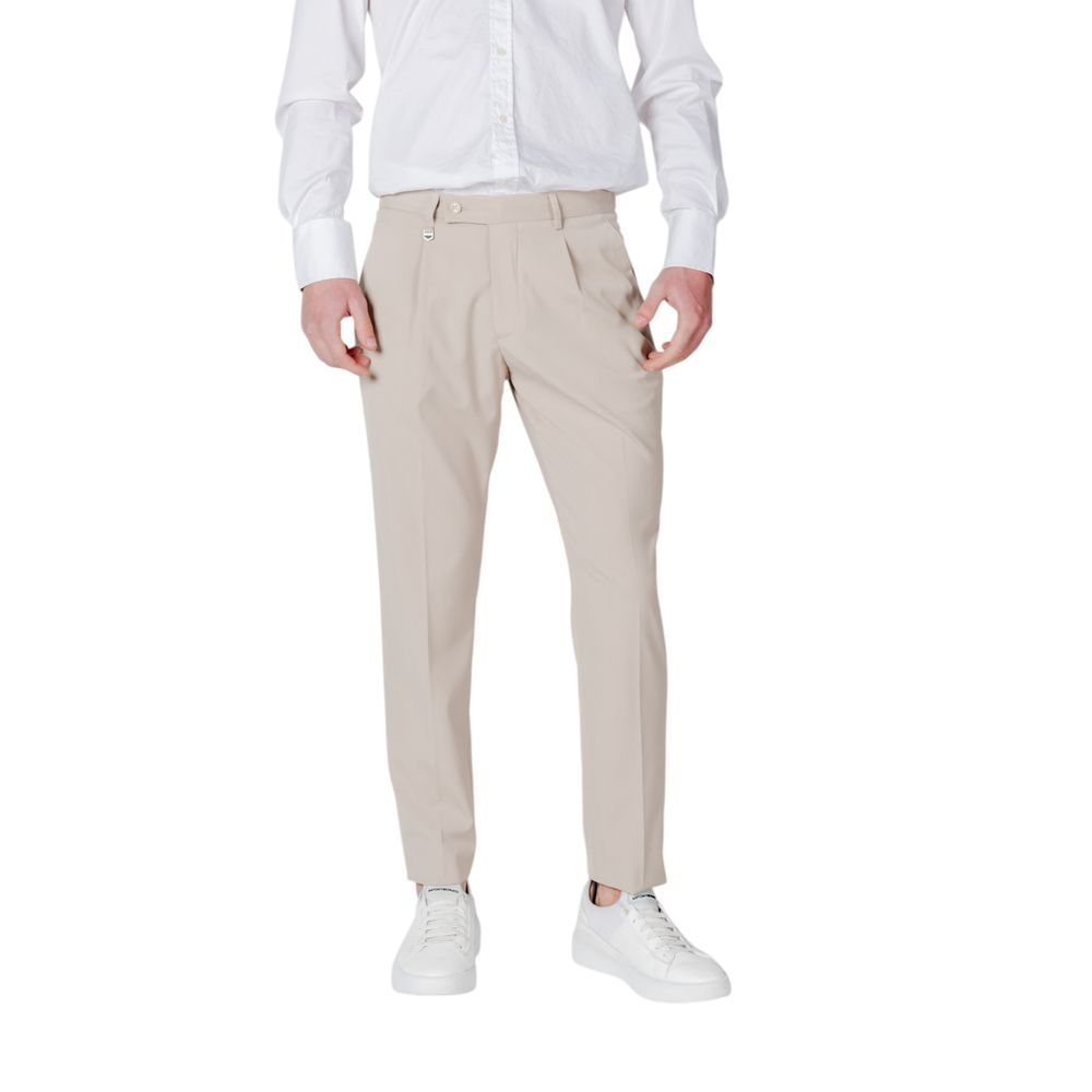 Beige Polyester Pant - ventzia