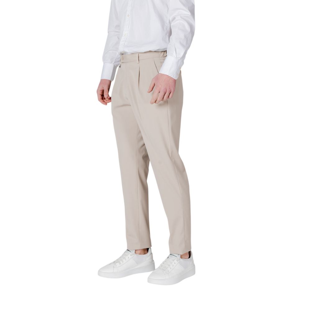 Beige Polyester Pant - ventzia