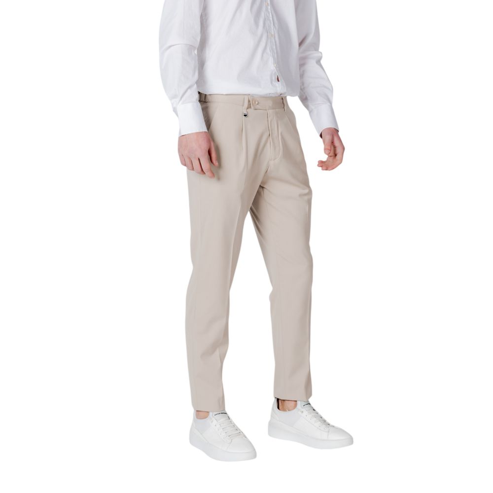 Beige Polyester Pant - ventzia