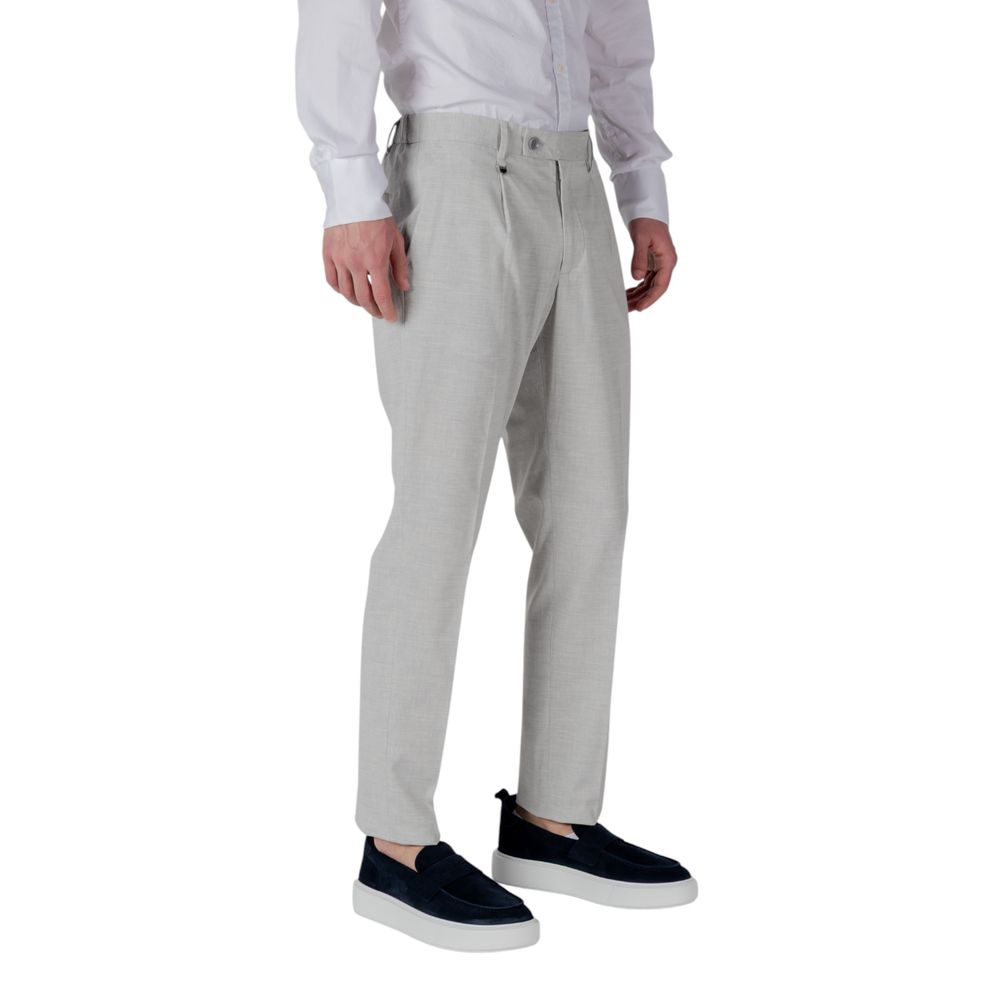 Gray Polyester Pant - ventzia