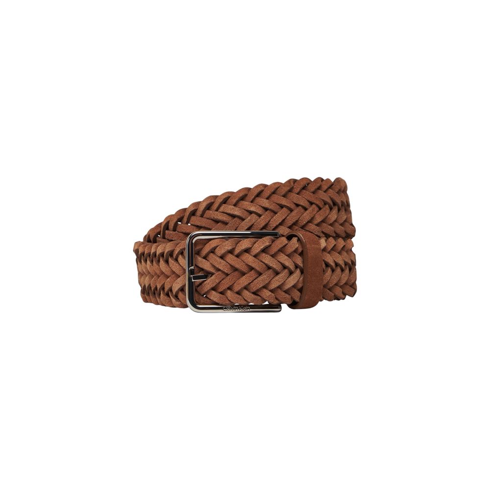 Brown Leather Regular Belt - ventzia
