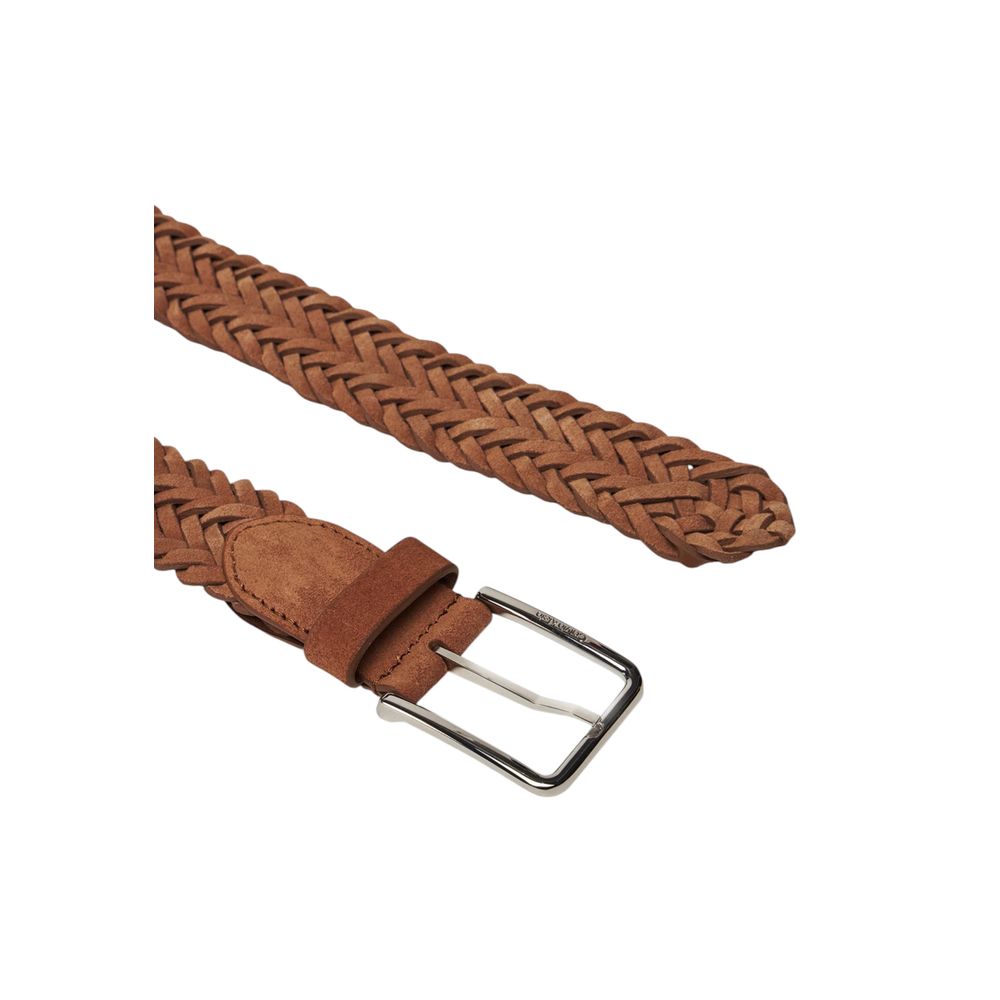 Brown Leather Regular Belt - ventzia