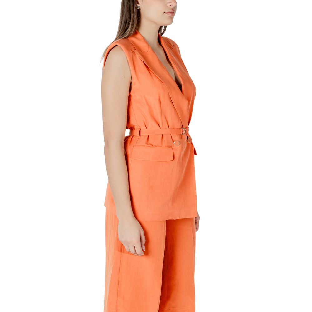 Orange Lyocell Waistcoat - ventzia
