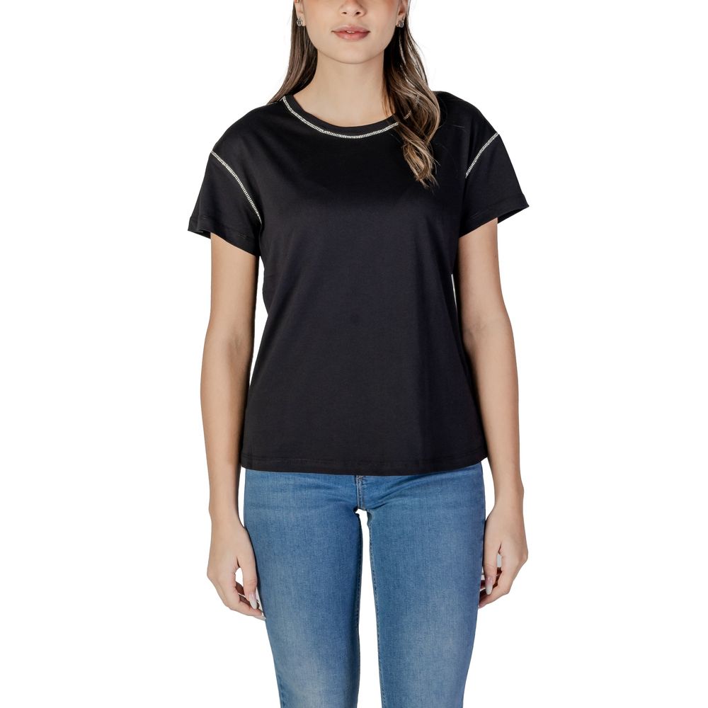 Black Cotton T-Shirt - ventzia