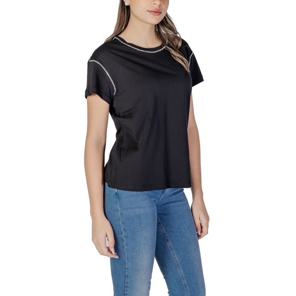 Black Cotton T-Shirt - ventzia