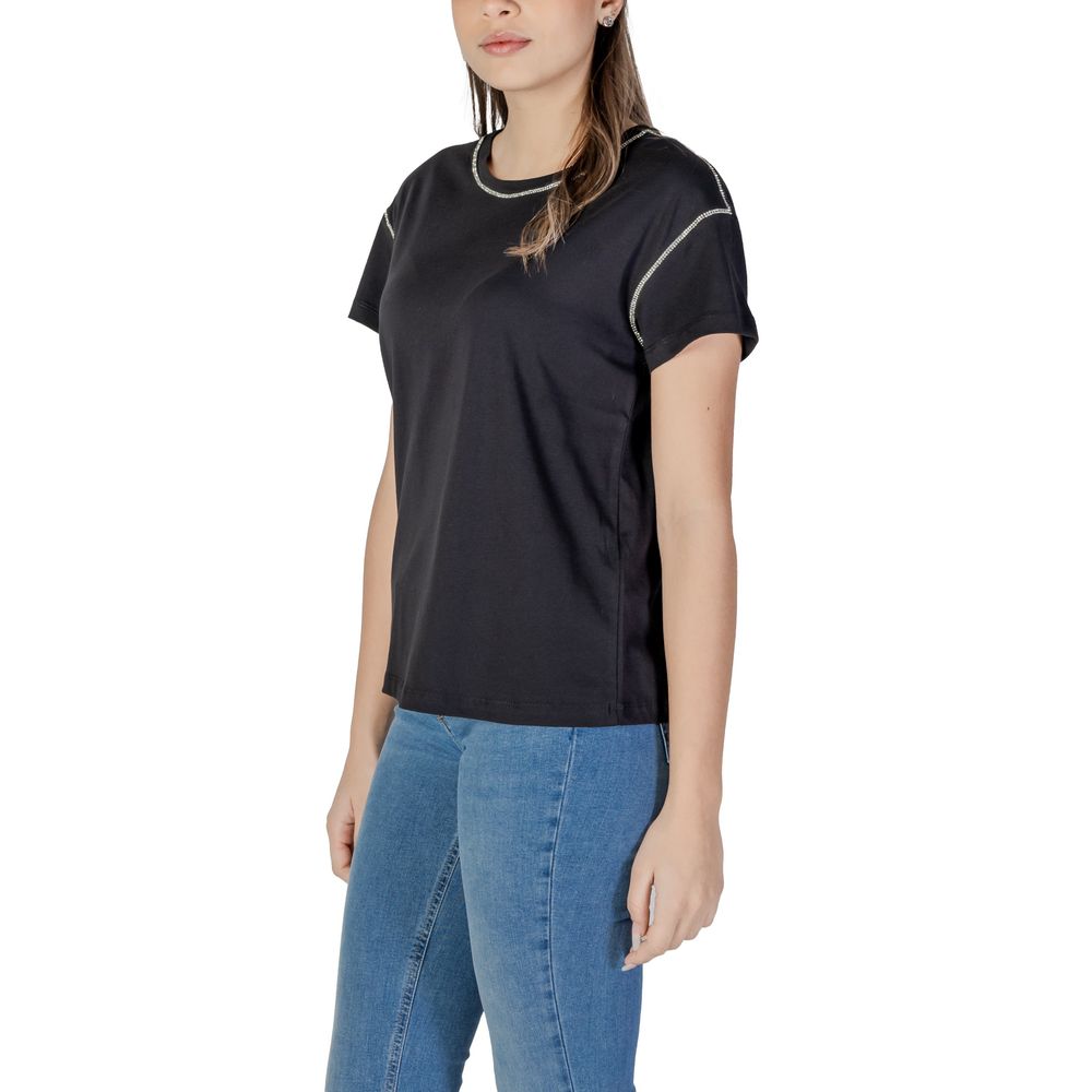 Black Cotton T-Shirt - ventzia