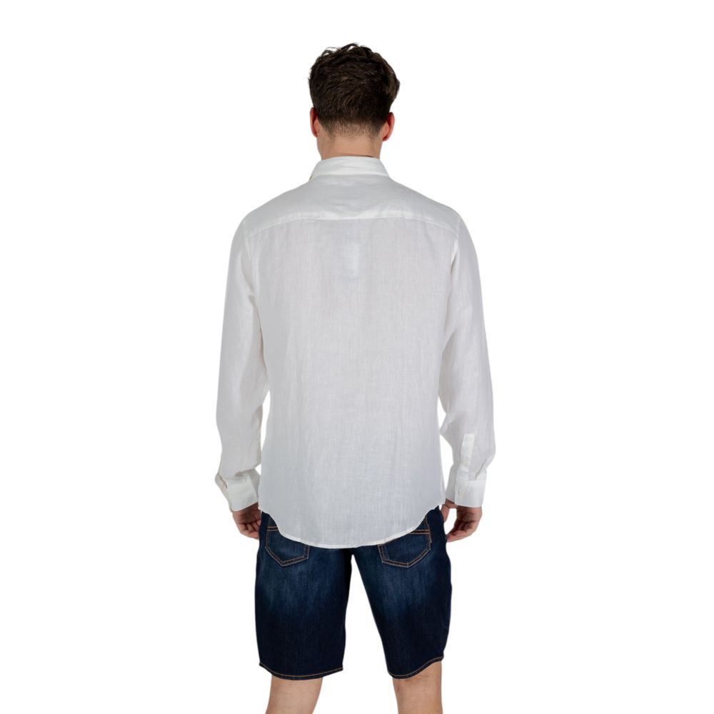 White Linen Dress Shirt - ventzia
