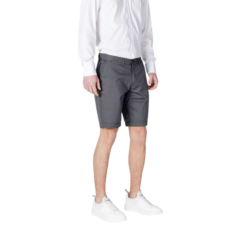 Blue Cotton Bermuda Shorts - ventzia