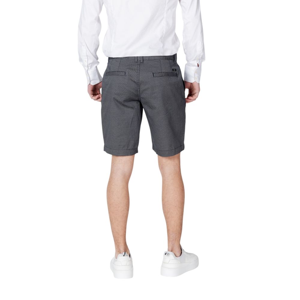 Blue Cotton Bermuda Shorts - ventzia