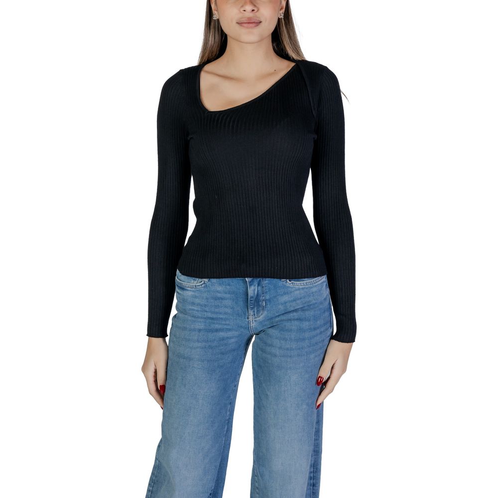 Black Viscose Sweatshirt - ventzia
