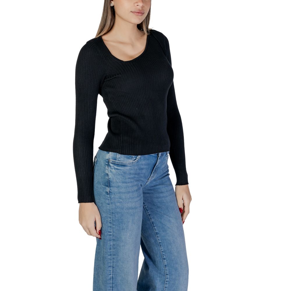 Black Viscose Sweatshirt - ventzia