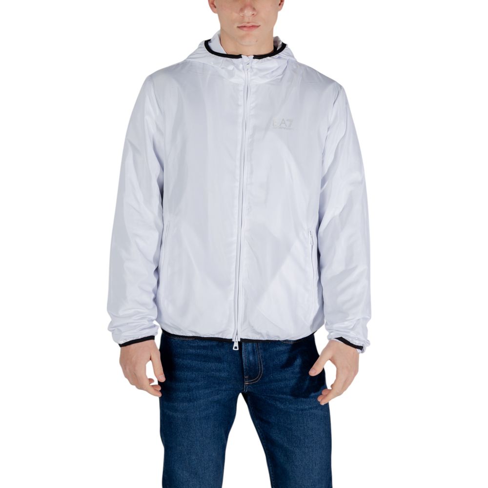 White Polyester Shell Jacket - ventzia