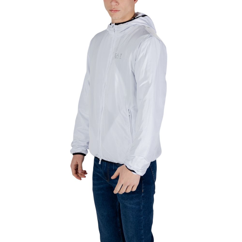 White Polyester Shell Jacket - ventzia