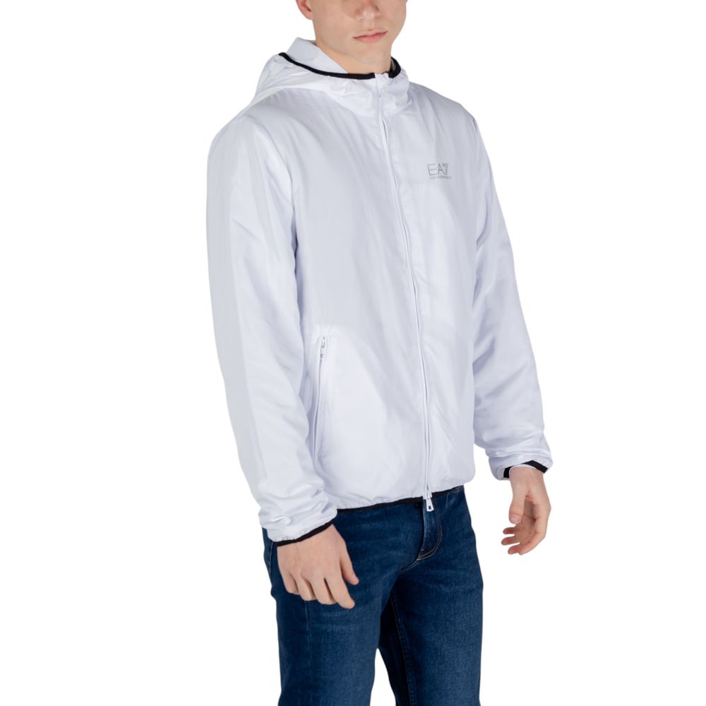 White Polyester Shell Jacket - ventzia
