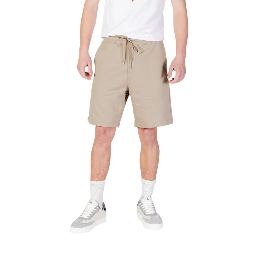 Beige Cotton Bermuda Shorts - ventzia