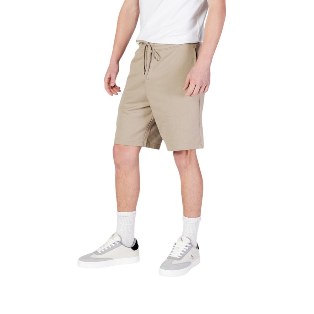 Beige Cotton Bermuda Shorts - ventzia