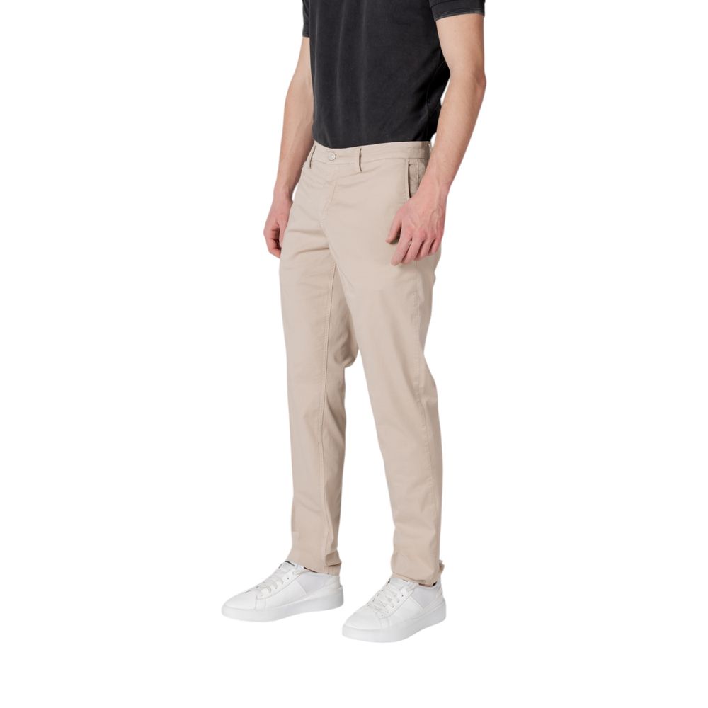 Beige Cotton Pant - ventzia