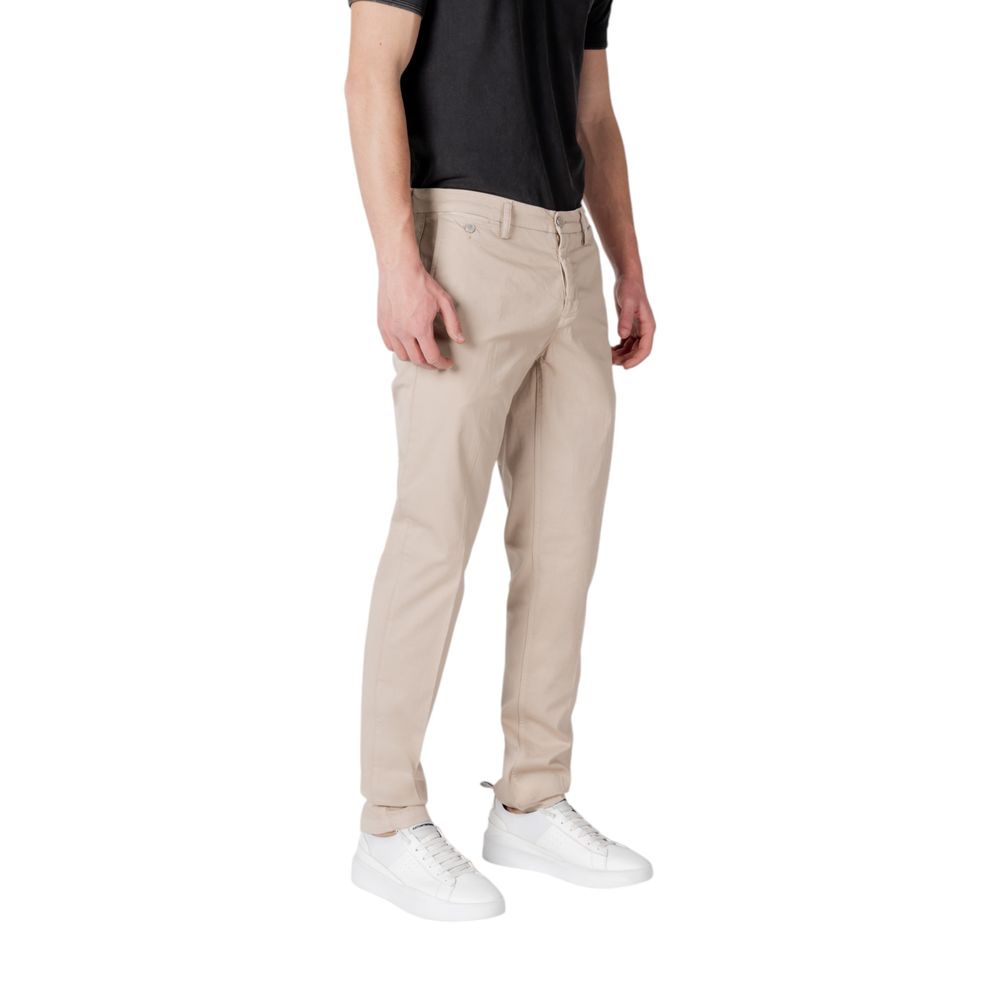 Beige Cotton Pant - ventzia